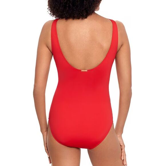 Lauren Ralph Lauren Beach Club Underwire Ruffle Surplice V-Neck One Piece Swim - Picture 2 of 7